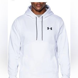 Underarmor white mens soft and warm hoodie. NEW